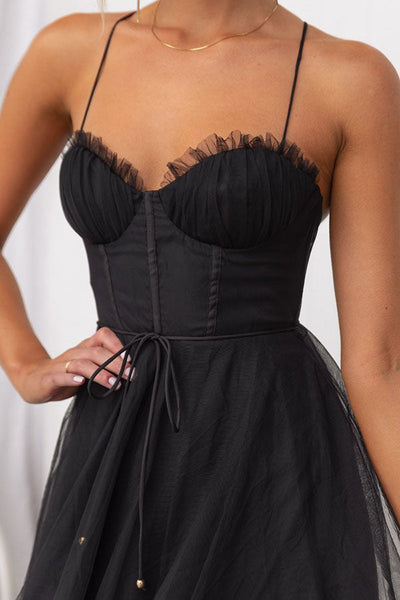 Zeiden Elegant Strappy A-Line Midi Dress