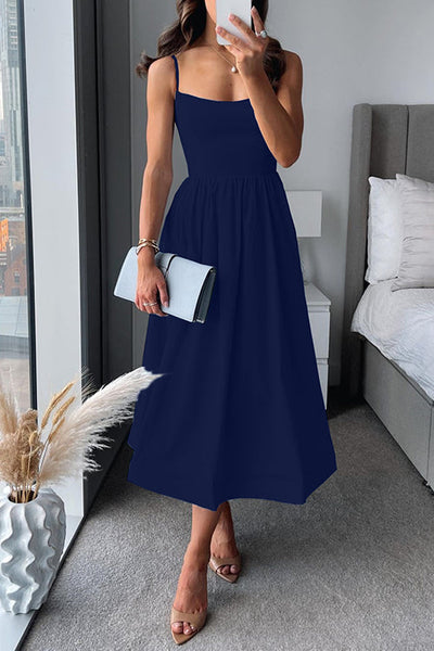 Vina Chic Strappy A-Line Midi Dress