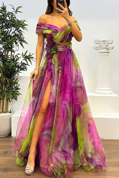 Daniela Stunning Off Shoulder Maxi Dress