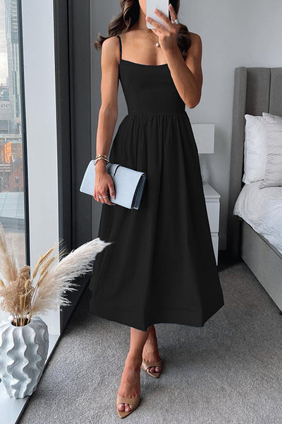 Vina Chic Strappy A-Line Midi Dress