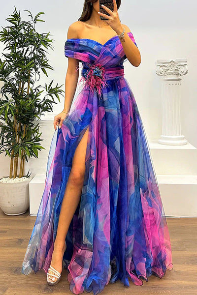 Daniela Stunning Off Shoulder Maxi Dress