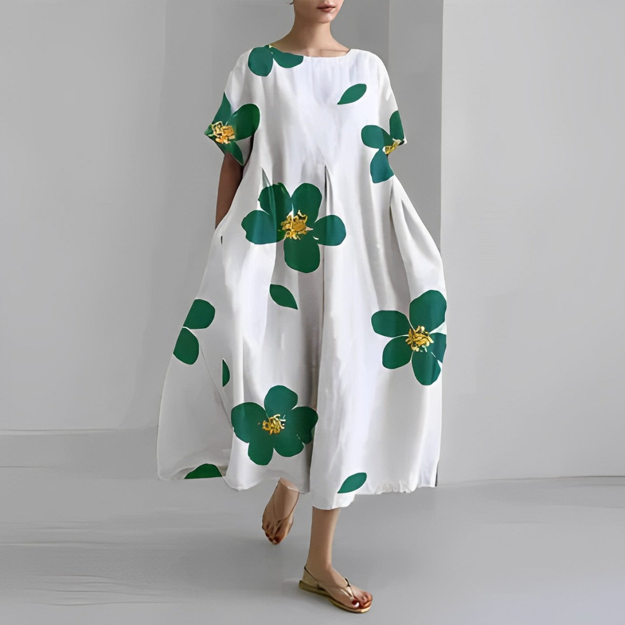 Daisy Retro Big Swing Loose Maxi Dress