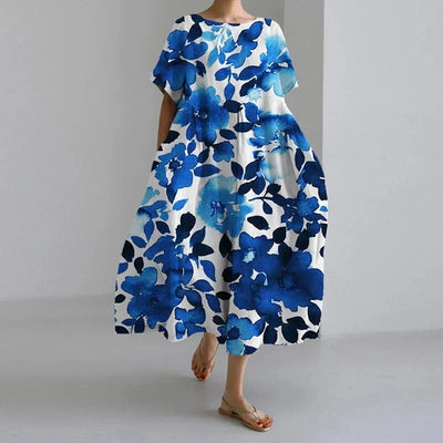 Daisy Retro Big Swing Loose Maxi Dress