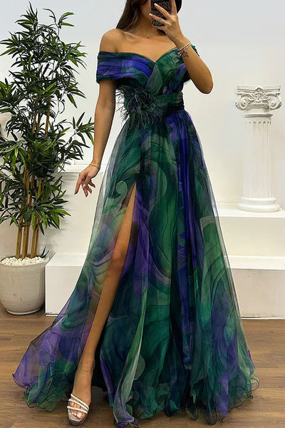 Daniela Stunning Off Shoulder Maxi Dress