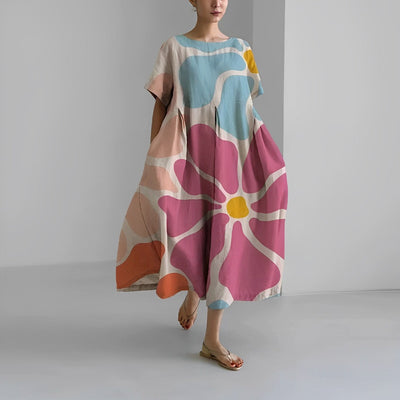 Daisy Retro Big Swing Loose Maxi Dress